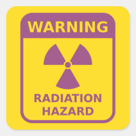 Sticker van het stralingswaarschuwingsteken