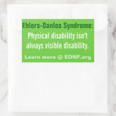 Sticker van het syndroom van Ehlers-Danlos (EDS) - (Tas)