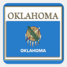 Sticker van het vlaggenontwerp van de Oklahoma-sta