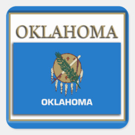 Sticker van het vlaggenontwerp van de Oklahoma-sta