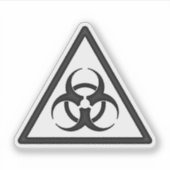 Sticker van het waarschuwingssymbool voor biogevar (Voorkant)