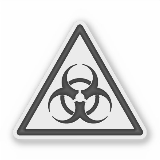 Sticker van het waarschuwingssymbool voor biogevar (Voorkant)