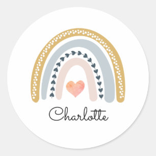 Sticker van het waterverf regenboogKind