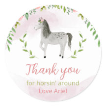 Sticker van Horse Birthday, Cowgirl Birthday Party