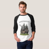 Sticker van Jagdanger buitenloods Onderzetter T T-shirt (Voorkant volledig)