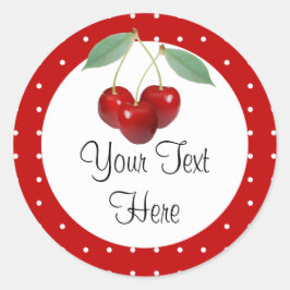 Sticker van kersen en poolpunten