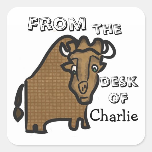 sticker van kinderen gebuffalo (Voorkant)