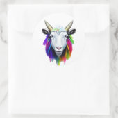 Sticker van kleurrijke geitenkop (Tas)