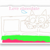 Sticker van liefdeschocolade (Voorkant)