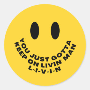 Sticker van Livin' Retro Happy Face