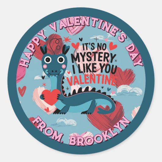 Sticker van Loch Ness Valentijns (Voorkant)
