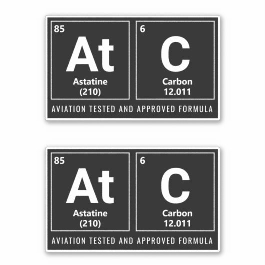 Sticker van luchtverkeersleidingselementen (ATC) (Voorkant)