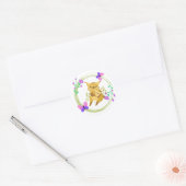 Sticker van mama en baby lynx/wilde katten (Envelop)