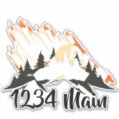 Sticker van mountains mailbox (Voorkant)