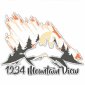 Sticker van mountains mailbox (Voorkant)