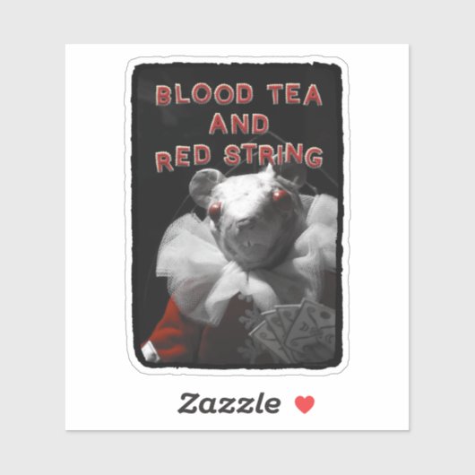 Sticker van Mouse van Blood Tea en Red String (Vel)