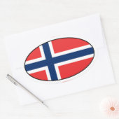 Sticker van Noorse vlag Oval (Envelop)