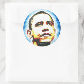 STICKER VAN OBAMA PORTRET DOOR ROBERT FLORIO LOGO (Tas)