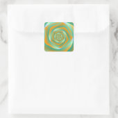 Sticker van Oranje en groen Roos (Tas)