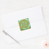 Sticker van Oranje en groen Roos (Envelop)