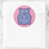 Sticker van Paarse hamster (Tas)