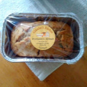 Sticker van pompoenbrood