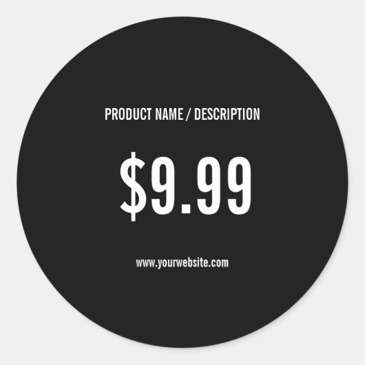 Sticker van prijs voor kleine bedrijven | Modern z (Voorkant)