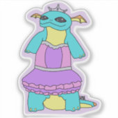Sticker van Prinses Chubby Draak (Voorkant)