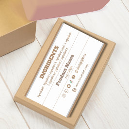 Sticker van productetiket van ingrediënt