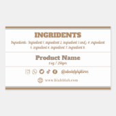 Sticker van productetiket van ingrediënt (Voorkant)
