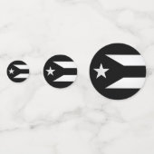 Sticker van Puerto Ricaanse vlaggen Confetti (Achterkanten)