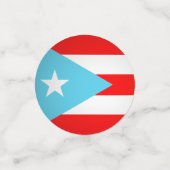 Sticker van Puerto Ricaanse vlaggen Confetti (Kleine voorkant)
