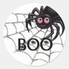 Sticker van roze-eyed Spider Halloween