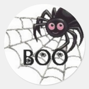 Sticker van roze-eyed Spider Halloween