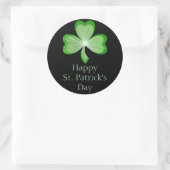 Sticker van Shamrock 'St Patrick's Day' in zwart (Tas)