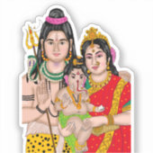 Sticker van Shiva's Familie (Voorkant)