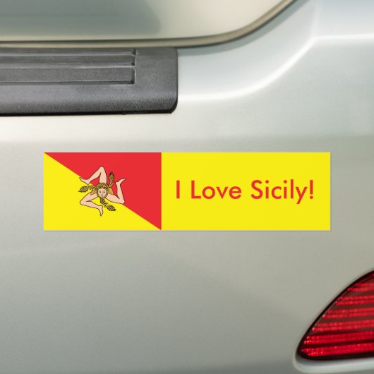 Sticker van Sicilië (Op auto)