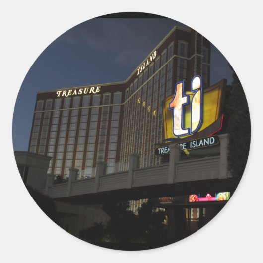 Sticker van Treasure Island Las Vegas (Voorkant)
