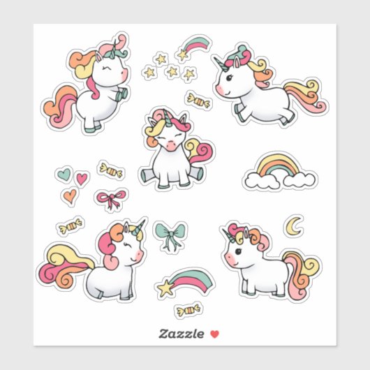 Sticker van Unicorn (Vel)