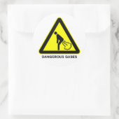 Sticker van waarschuwingsteken voor gevaarlijke ga (Tas)