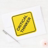 Sticker van waarschuwingsteken voor kritieke denke (Envelop)