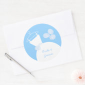 Sticker van Wedding Gown Blue Names (Envelop)
