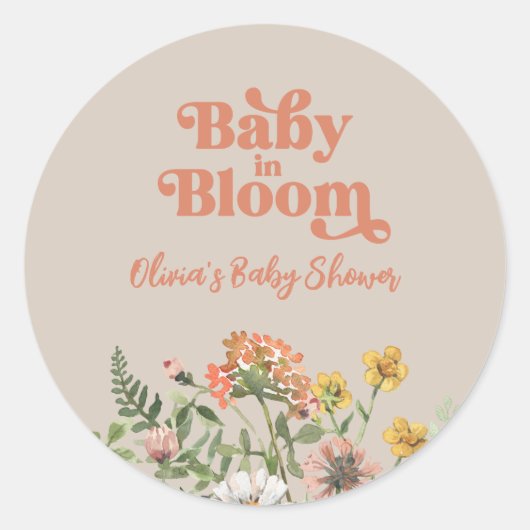 Sticker van wilde Baby showers (Voorkant)