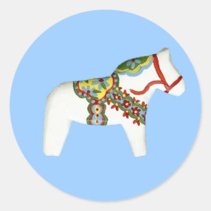 Sticker van witte paarden