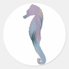 Sticker van zeepaardjes in acrylstijl