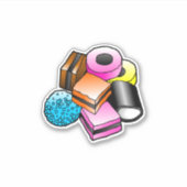 Sticker van zoethoutsnoepgoed (Voorkant)