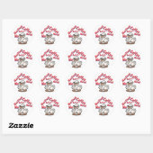 Sticker van zwaan met koffie (Vel)