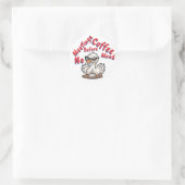 Sticker van zwaan met koffie (Tas)