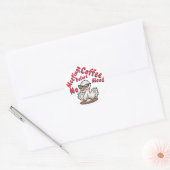 Sticker van zwaan met koffie (Envelop)