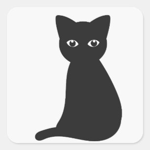 Sticker van zwarte katten